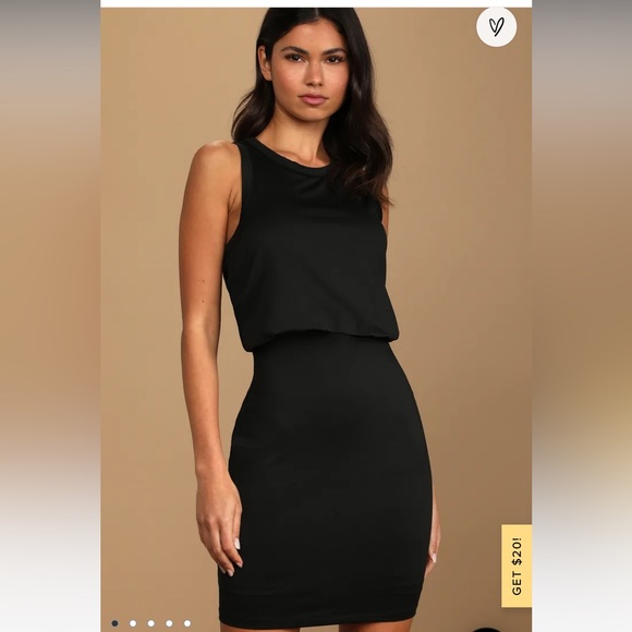 Lulus Dresses & Skirts - Sweet Compliment Black Bodycon Mini Dress- Size Large